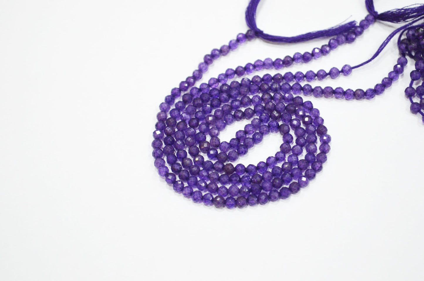 Amethyst Faceted Round Shape Beads , Sold By Strand , 12.50 Inches , 3.25 mm , 32605
