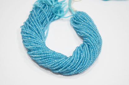 Blue Topaz Coated Round Shape Beads , Mystic Blue Topaz Faceted Round Shape Beads , Sold By Strand , 12.50 Inches , 3.50 mm , 32606