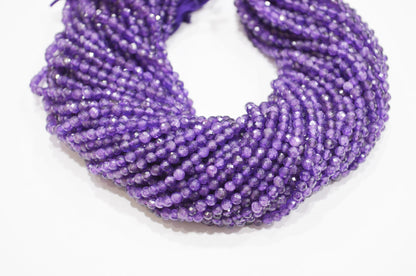Amethyst Faceted Round Shape Beads , Sold By Strand , 12.50 Inches , 4 mm , 32607