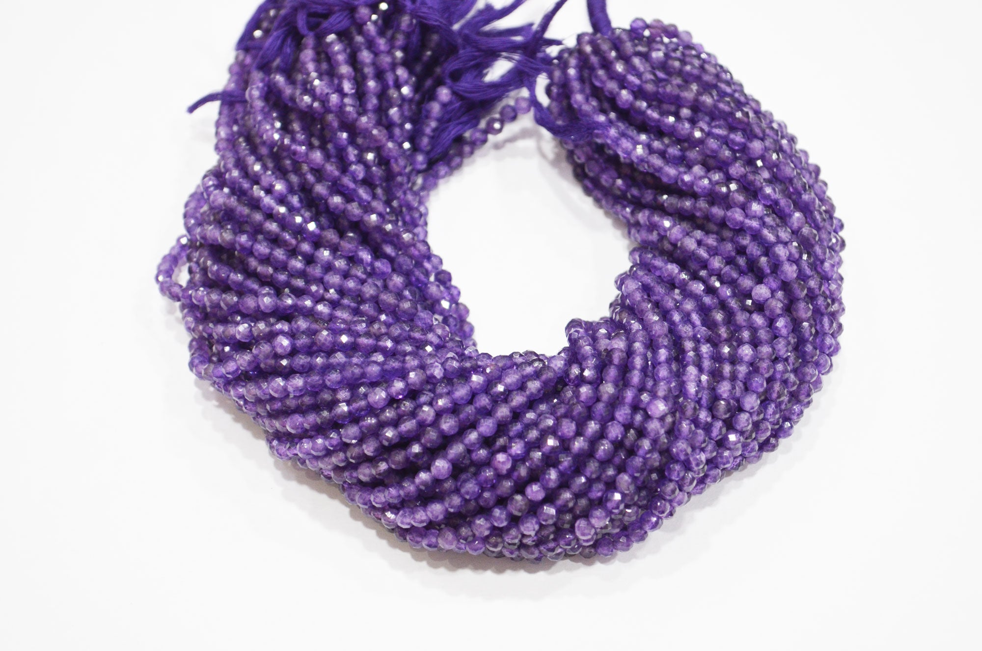 Amethyst Faceted Round Shape Beads , Sold By Strand , 12.50 Inches , 4 mm , 32607