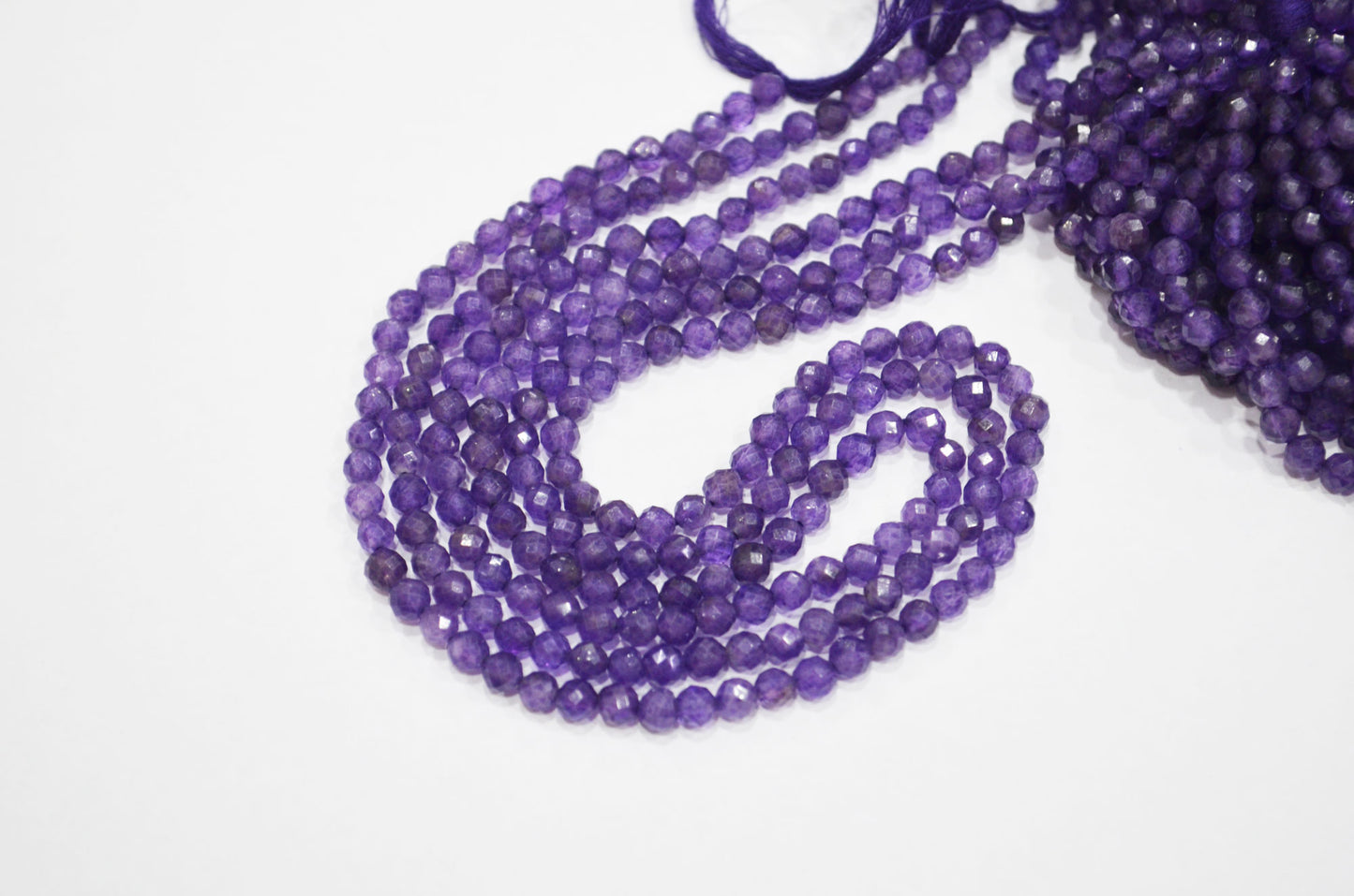 Amethyst Faceted Round Shape Beads , Sold By Strand , 12.50 Inches , 4 mm , 32607