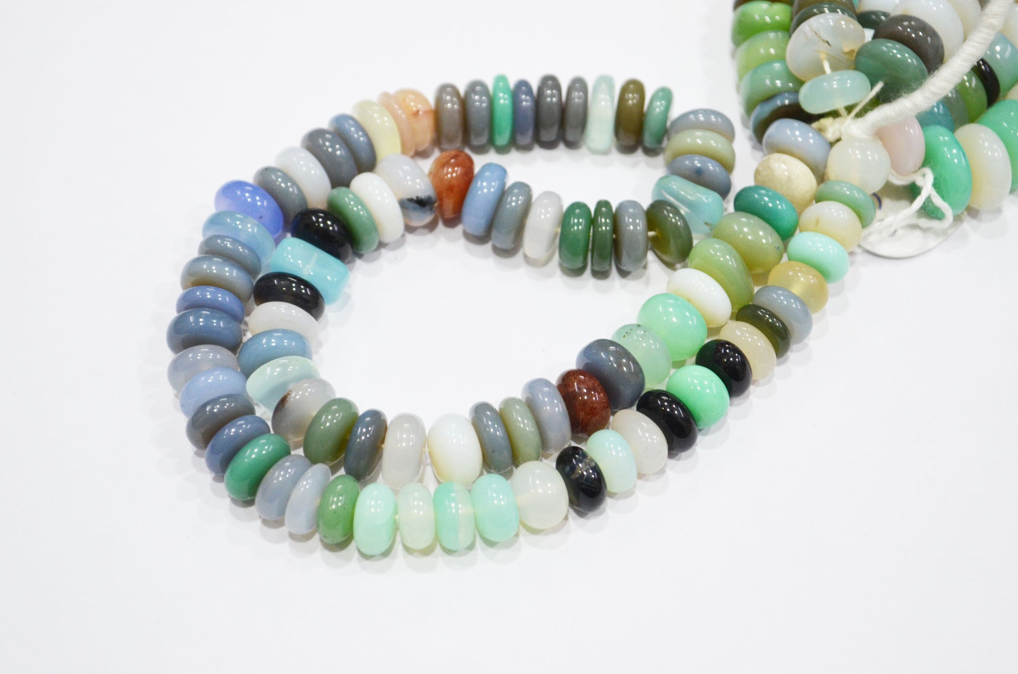Multi Chalcedony Smooth Rondelle Shape Beads , Sold By Strand , 9.50 - 11 mm , 16" , 32640