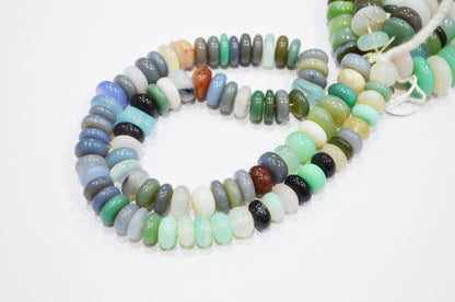 Multi Chalcedony Smooth Rondelle Shape Beads , Sold By Strand , 9.50 - 11 mm , 16" , 32640