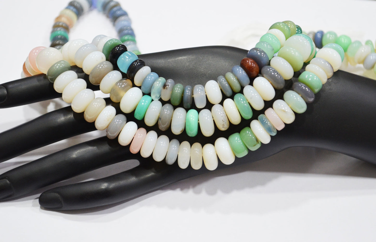 Multi Chalcedony Smooth Rondelle Shape Beads , Sold By Strand , 9.50 - 11 mm , 16" , 32640