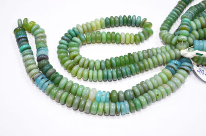 Multi Chalcedony Smooth Rondelle Shape Beads , Sold By Strand , 8.50 - 12 mm , 16" , 32641