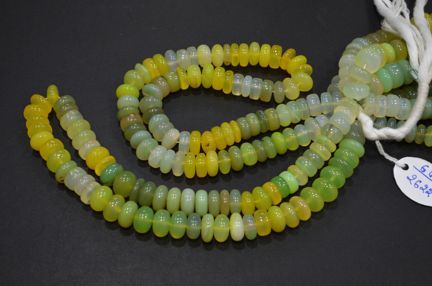 Multi Chalcedony Smooth Rondelle Shape Beads , Sold By Strand , 11 - 12 mm , 16" , 32642