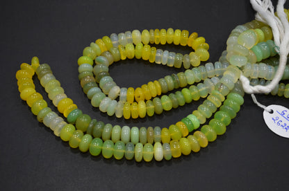 Multi Chalcedony Smooth Rondelle Shape Beads , Sold By Strand , 11 - 12 mm , 16" , 32642