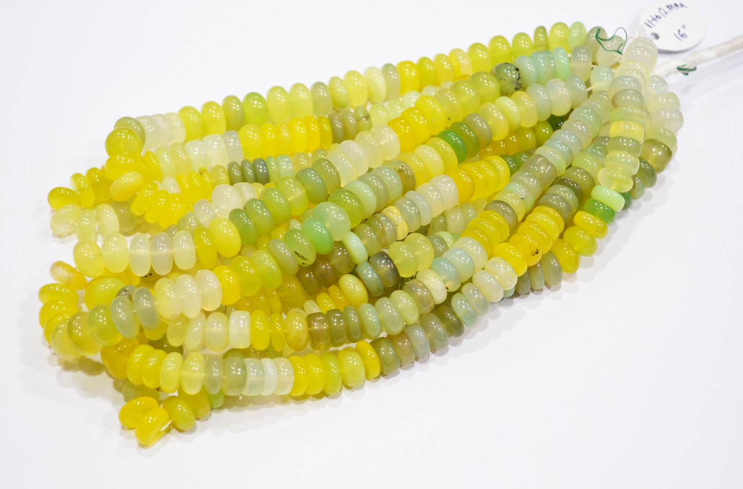 Multi Chalcedony Smooth Rondelle Shape Beads , Sold By Strand , 11 - 12 mm , 16" , 32642