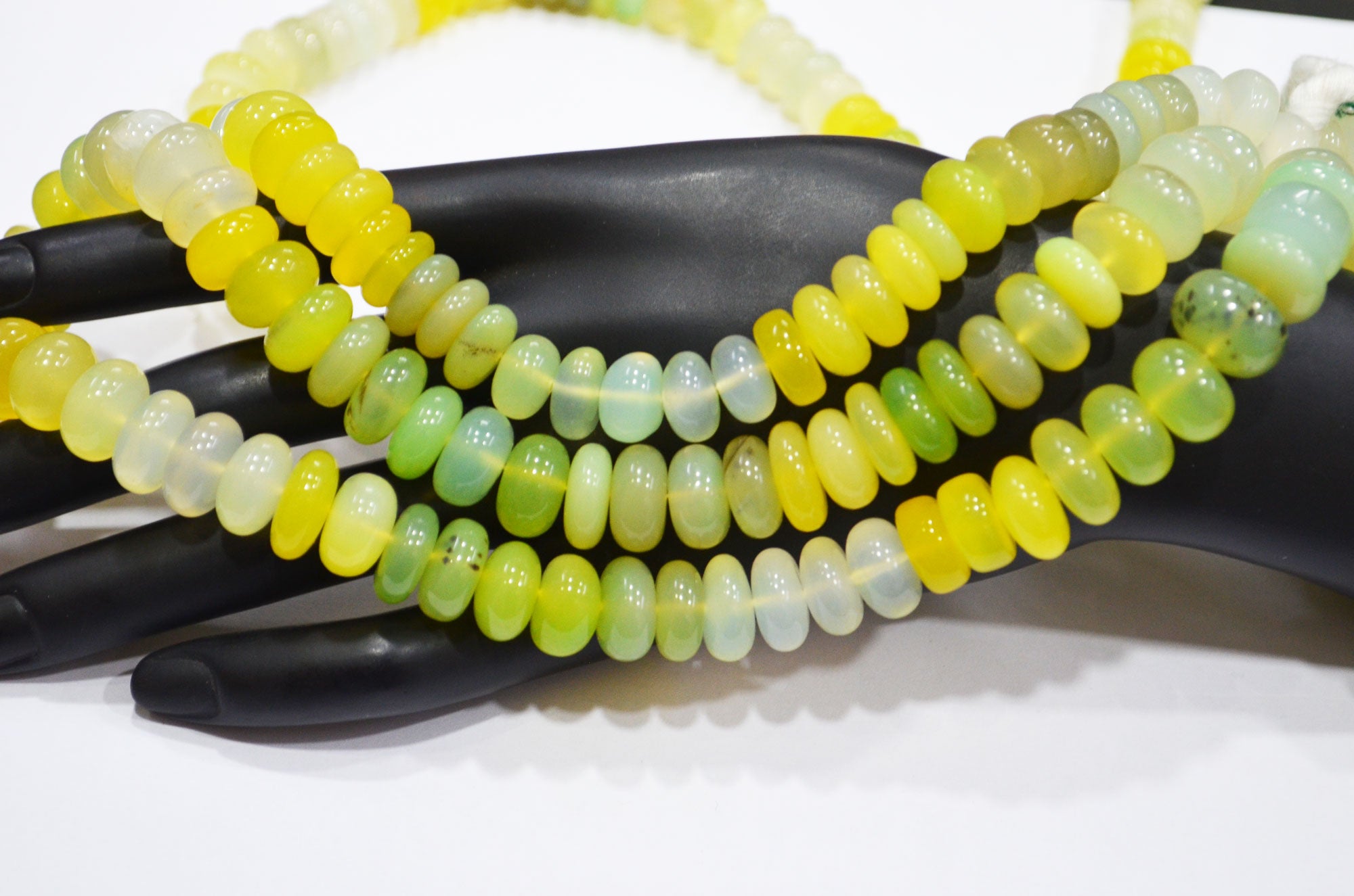 Multi Chalcedony Smooth Rondelle Shape Beads , Sold By Strand , 11 - 12 mm , 16" , 32642