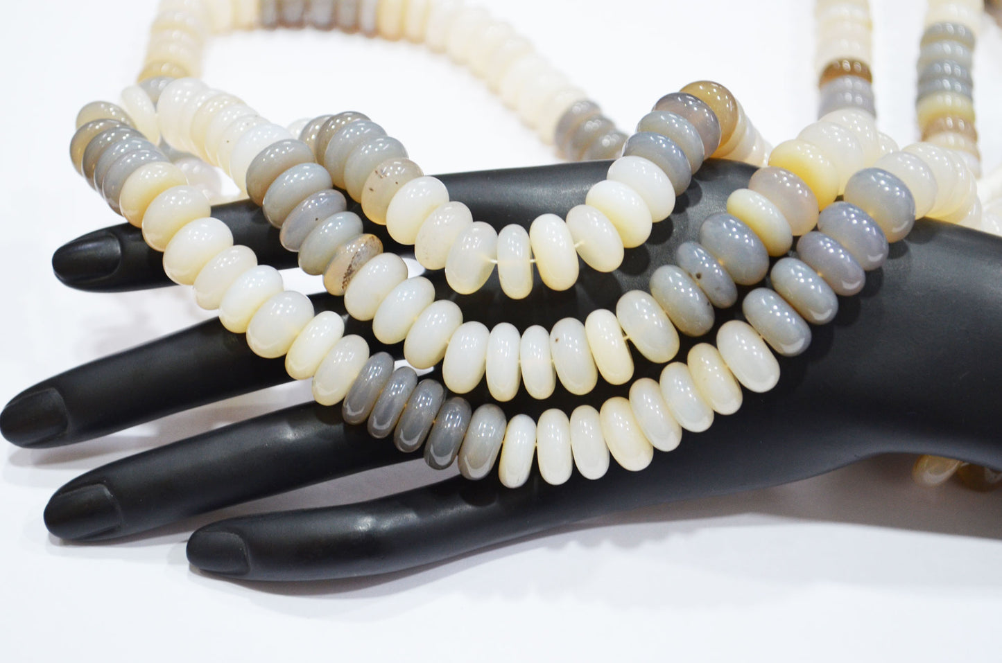 Multi Chalcedony Smooth Rondelle Shape Beads , Sold By Strand , 12 - 12.50 mm , 16" , 32643
