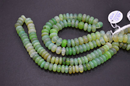 Shaded Chrysoprase Chalcedony Smooth Rondelle Shape Beads , Sold By Strand , 10 - 13 mm , 16" , 32644