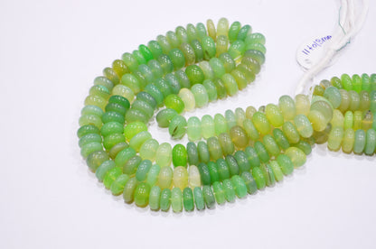 Shaded Chrysoprase Chalcedony Smooth Rondelle Shape Beads , Sold By Strand , 10 - 13 mm , 16" , 32644
