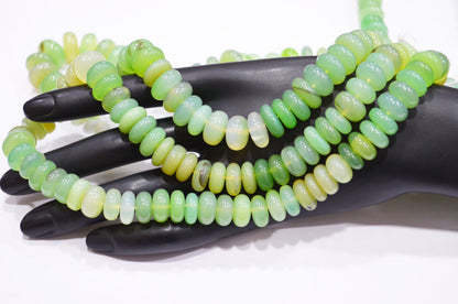 Shaded Chrysoprase Chalcedony Smooth Rondelle Shape Beads , Sold By Strand , 10 - 13 mm , 16" , 32644