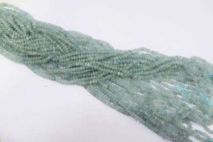 Natural Aquamarine rondelle Shape Beads , Aquamarine Faceted Beads , Sold By Strand , 5 mm , 14 Inches , 32678