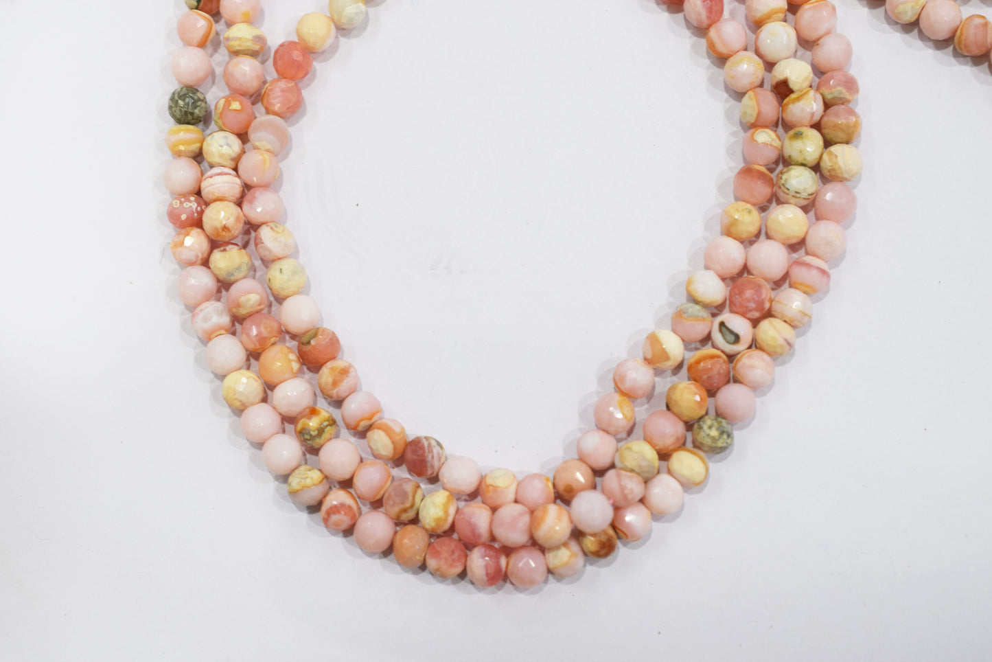 Natural pink opal rondelle shape beads , pink opal faceted beads, sold by strand , 7 mm , 16 inches , 32680