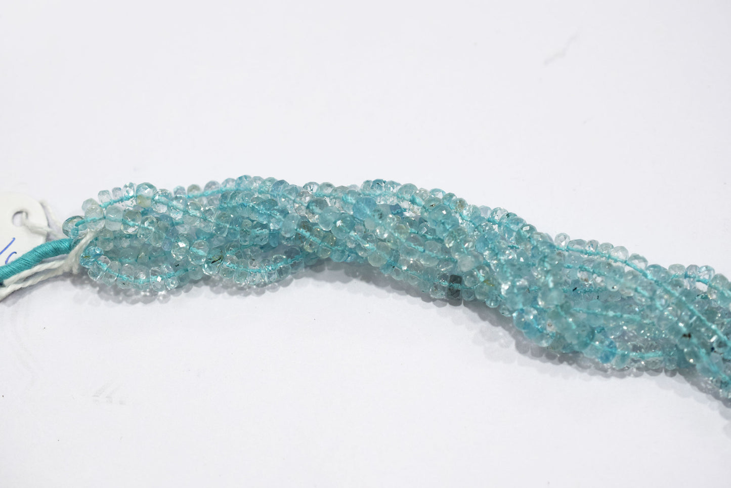 Natural Aquamarine rondelle Shape Beads , Aquamarine Faceted Beads , Sold By Strand , 5 mm , 15 Inches , 32684