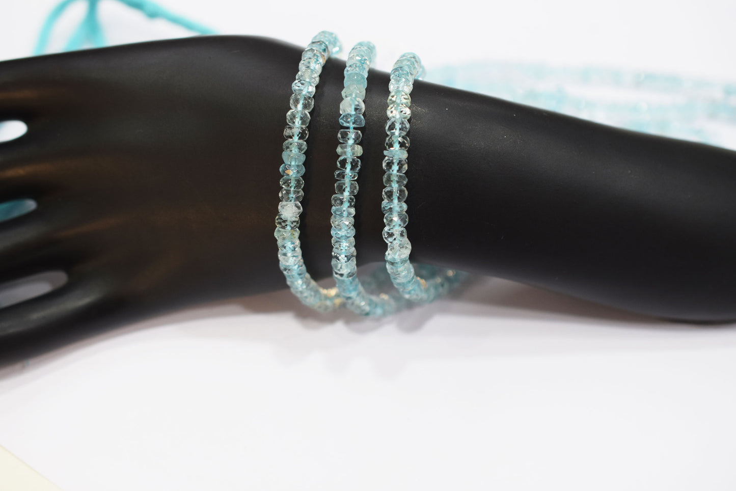 Natural Aquamarine rondelle Shape Beads , Aquamarine Faceted Beads , Sold By Strand , 5 mm , 15 Inches , 32684