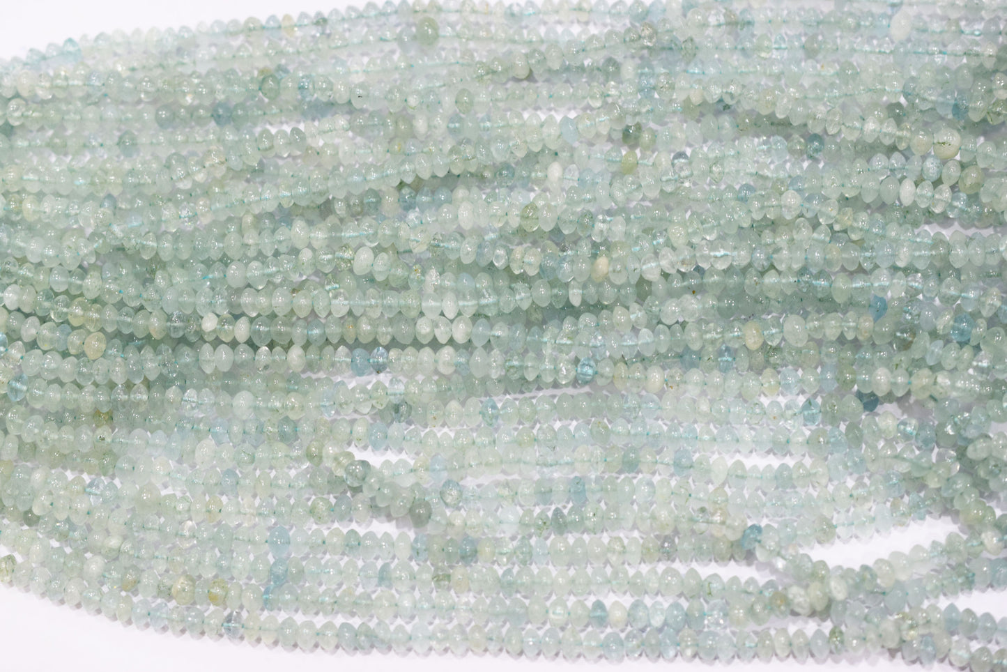 Natural Aquamarine rondelle Shape Beads , Aquamarine Faceted Beads , Sold By Strand , 5.5 mm , 14 Inches , 32687