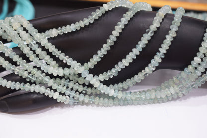 Natural Aquamarine rondelle Shape Beads , Aquamarine Faceted Beads , Sold By Strand , 5.5 mm , 14 Inches , 32687