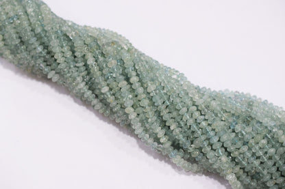 Natural Aquamarine rondelle Shape Beads , Aquamarine Faceted Beads , Sold By Strand , 5.5 mm , 14 Inches , 32687