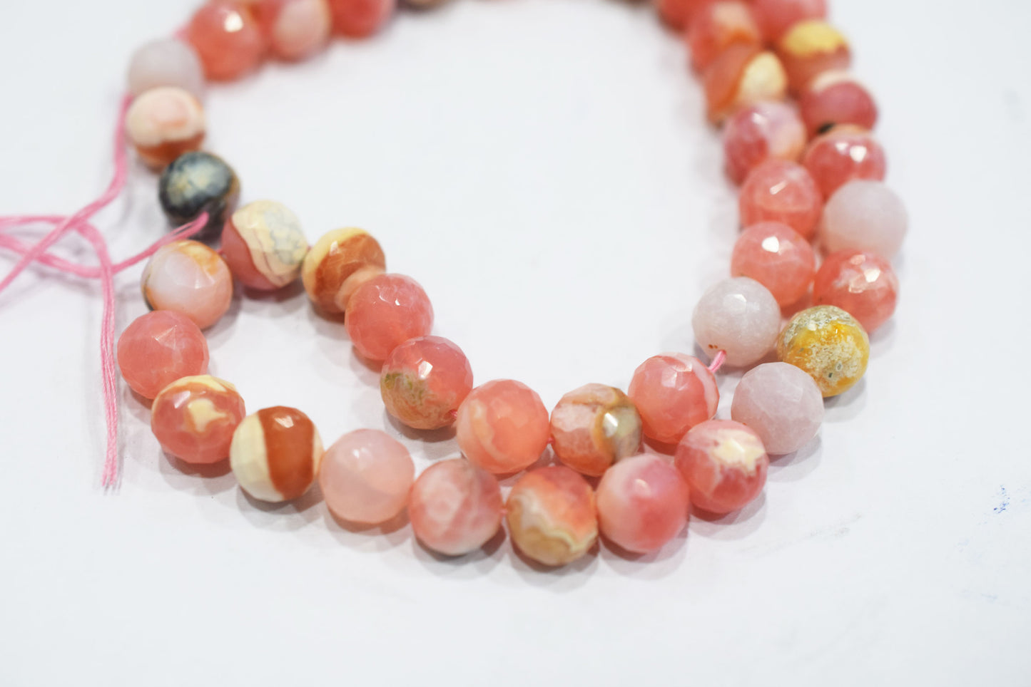 Natural pink opal rondelle shape beads , pink opal faceted beads, sold by strand ,8.25 to 8.5 mm , 16 inches , 32688
