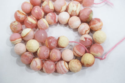 Natural pink opal rondelle shape beads , pink opal faceted beads, sold by strand ,10-12.5 mm , 16 inches , 32689