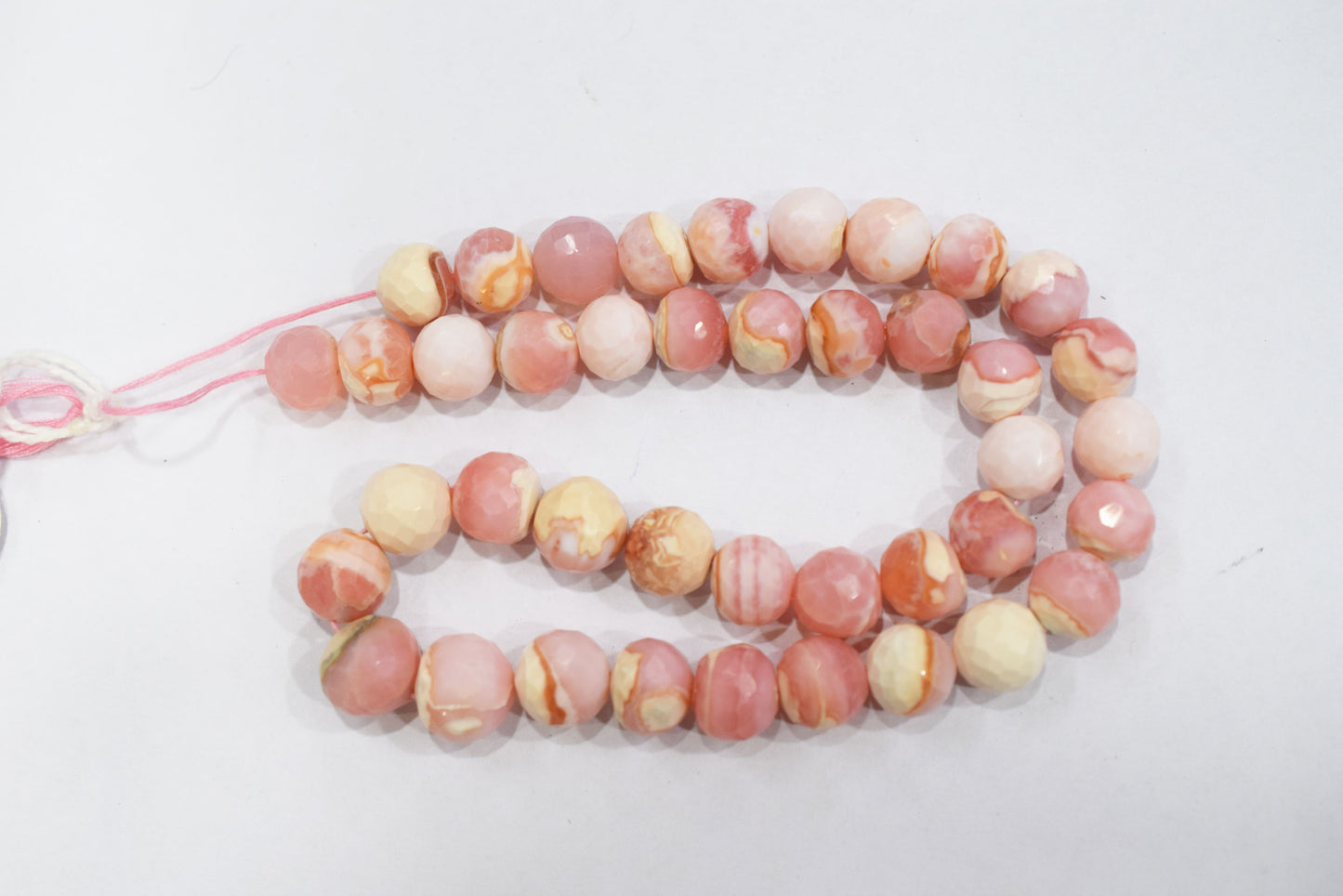 Natural pink opal rondelle shape beads , pink opal faceted beads, sold by strand ,10-12.5 mm , 16 inches , 32689