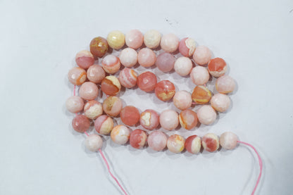 Natural pink opal rondelle shape beads , pink opal faceted beads, sold by strand ,10-12.5 mm , 16 inches , 32689