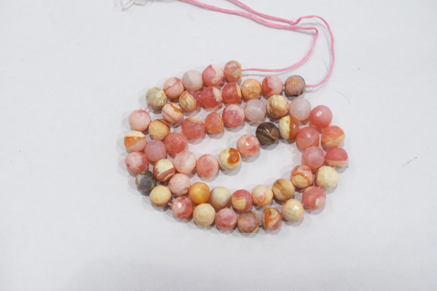 Natural pink opal rondelle shape beads , pink opal faceted beads, sold by strand ,8 - 8.25 mm , 16 inches , 32690