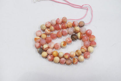 Natural pink opal rondelle shape beads , pink opal faceted beads, sold by strand ,8 - 8.25 mm , 16 inches , 32690