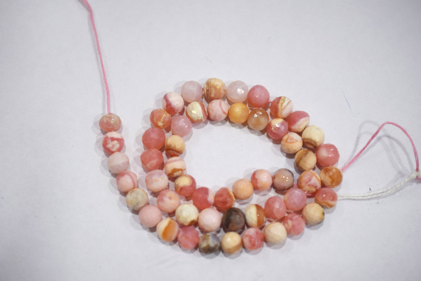 Natural pink opal rondelle shape beads , pink opal faceted beads, sold by strand ,8 - 8.25 mm , 16 inches , 32690