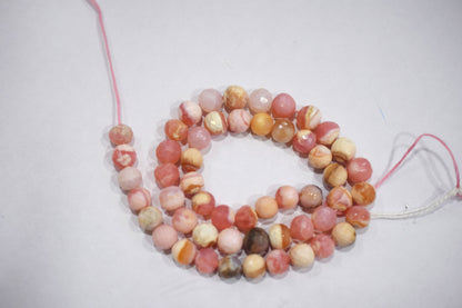 Natural pink opal rondelle shape beads , pink opal faceted beads, sold by strand ,8 - 8.25 mm , 16 inches , 32690