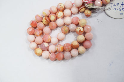 Natural pink opal rondelle shape beads , pink opal faceted beads, sold by strand , 9 to 9.50 mm , 16 inches , 32691