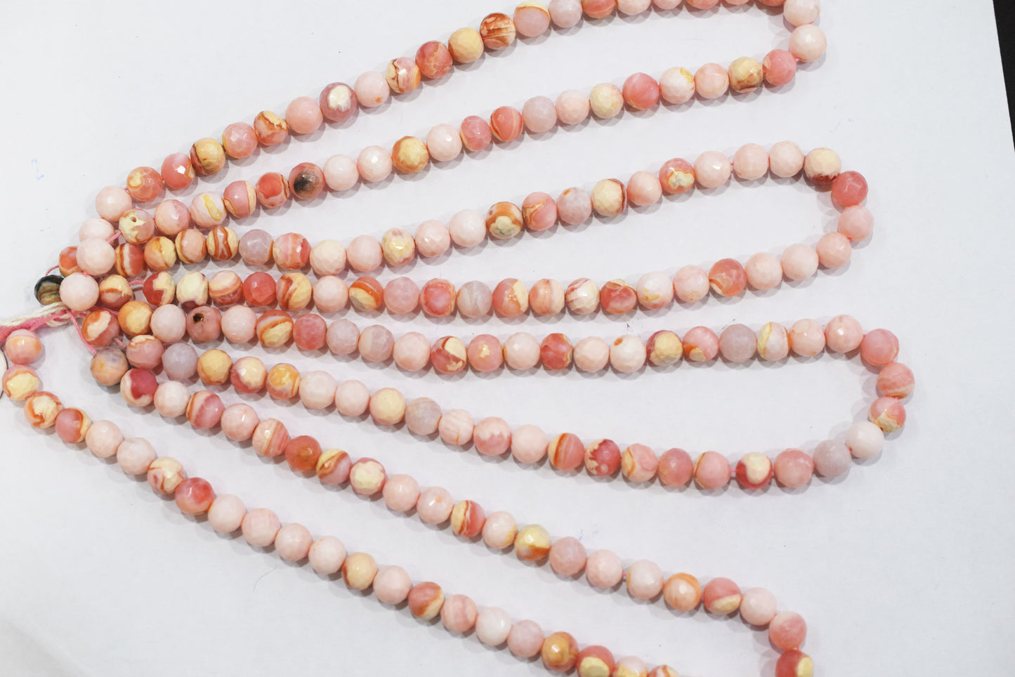 Natural pink opal rondelle shape beads , pink opal faceted beads, sold by strand , 9 to 9.50 mm , 16 inches , 32691