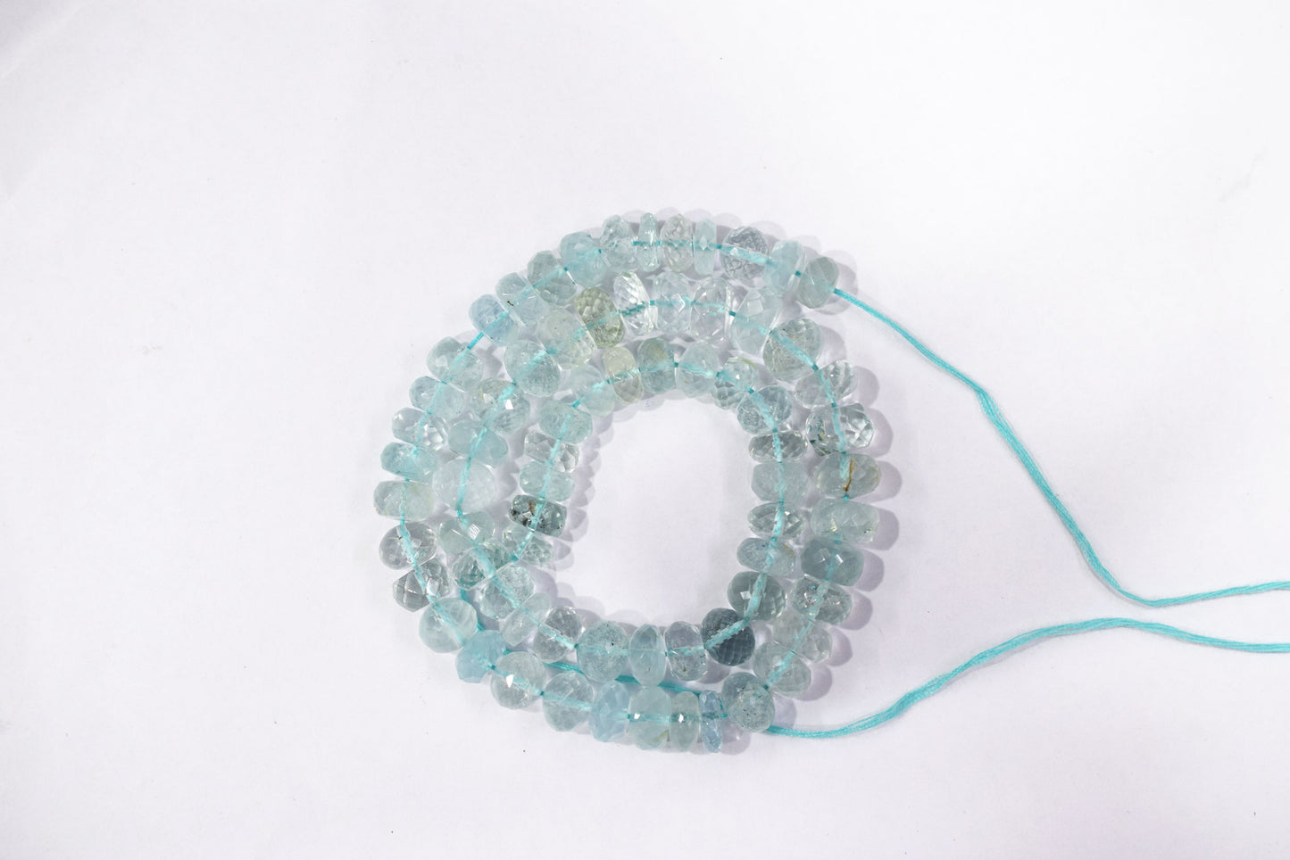 Natural Aquamarine Apatite rondelle Shape Beads , Aquamarine Apatite Faceted Beads , Sold By Strand , 8.00x9.50 mm , 15 Inches , 32692