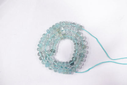 Natural Aquamarine Apatite rondelle Shape Beads , Aquamarine Apatite Faceted Beads , Sold By Strand , 8.00x9.50 mm , 15 Inches , 32692