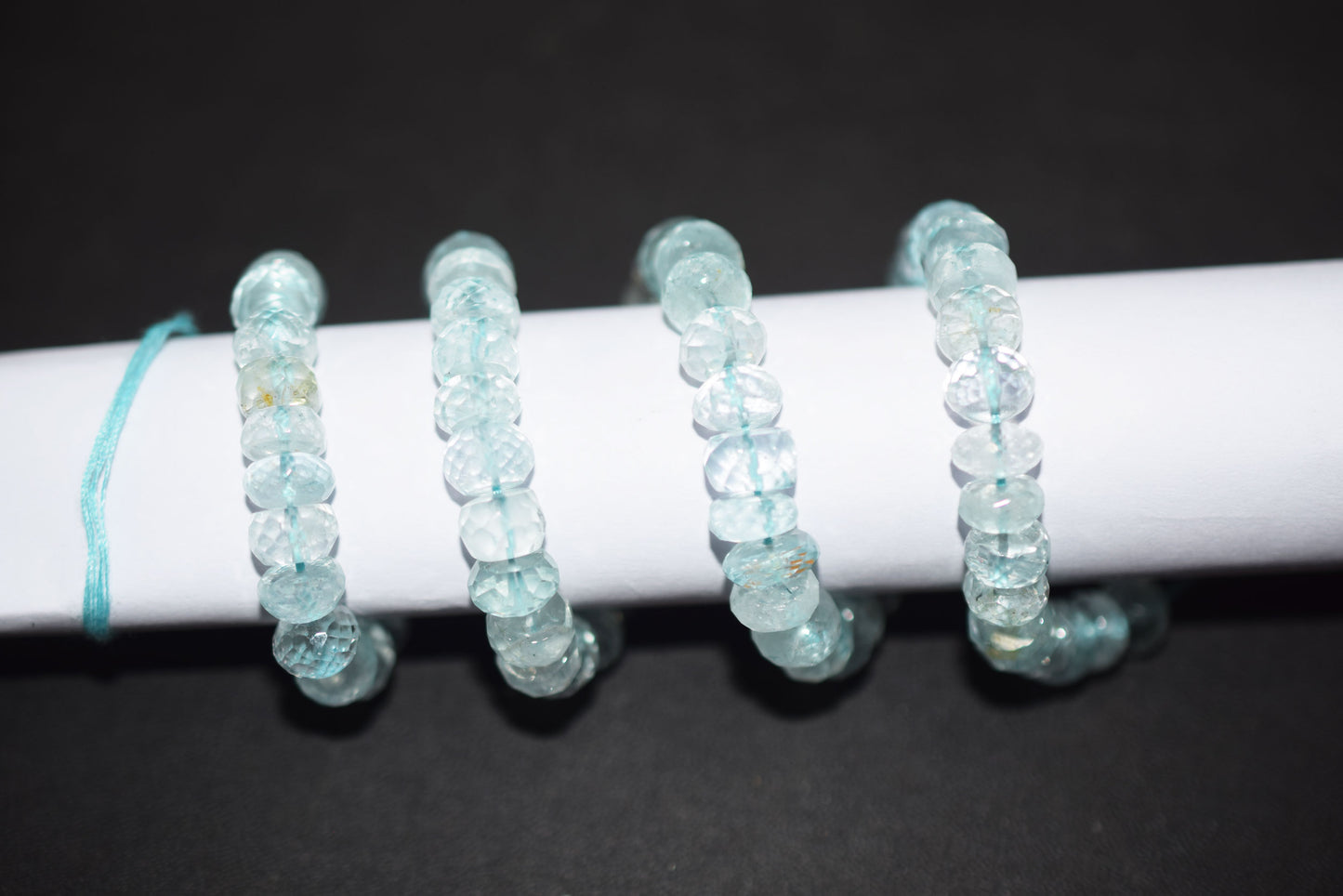 Natural Aquamarine Apatite rondelle Shape Beads , Aquamarine Apatite Faceted Beads , Sold By Strand , 7.25x8.00 mm , 15 Inches , 32693