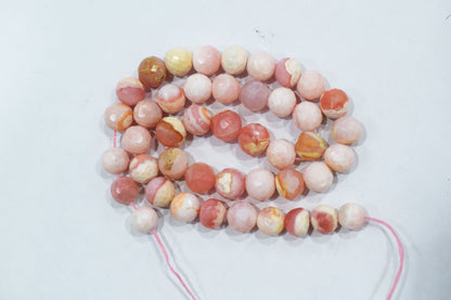 Natural pink opal rondelle shape beads , pink opal faceted beads, sold by strand ,9-10 mm , 16 inches , 32696