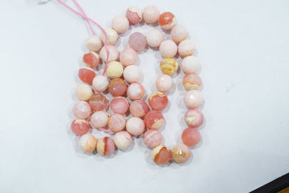 Natural pink opal rondelle shape beads , pink opal faceted beads, sold by strand ,9-10 mm , 16 inches , 32696