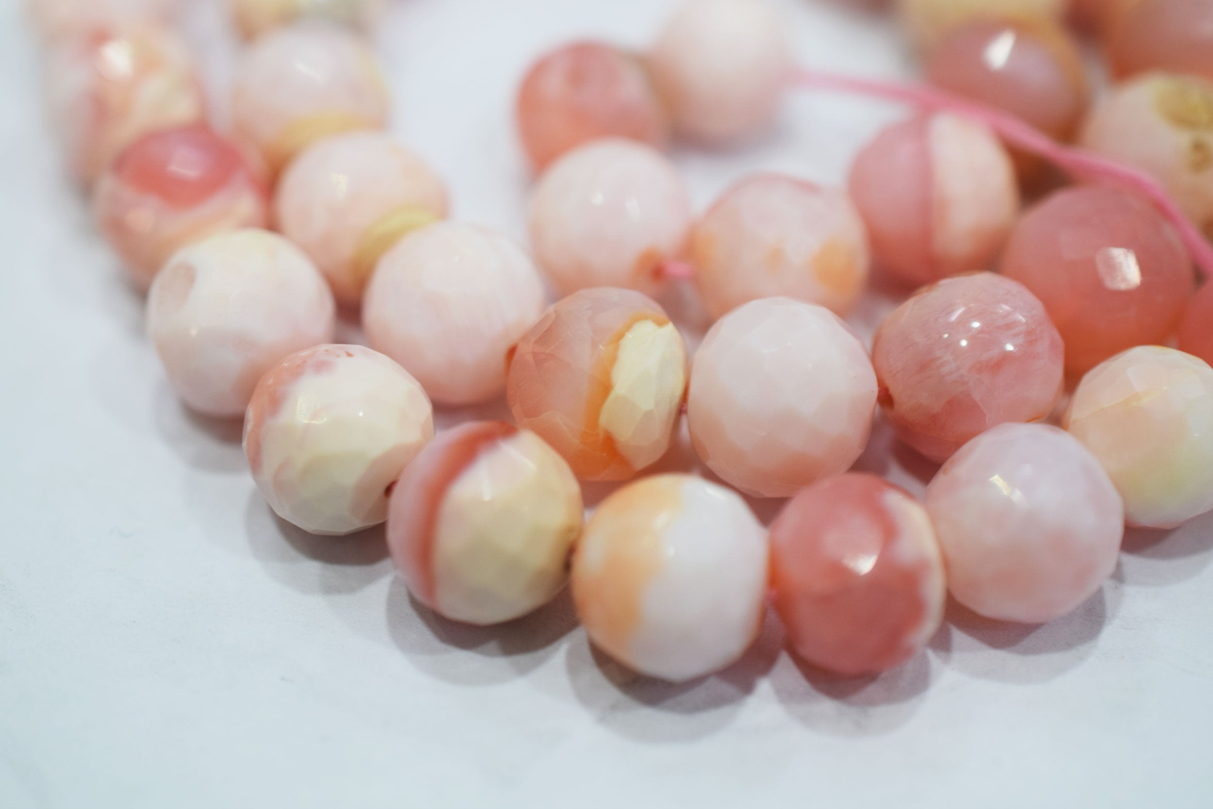 Natural pink opal rondelle shape beads , pink opal faceted beads, sold by strand ,9-10 mm , 16 inches , 32696