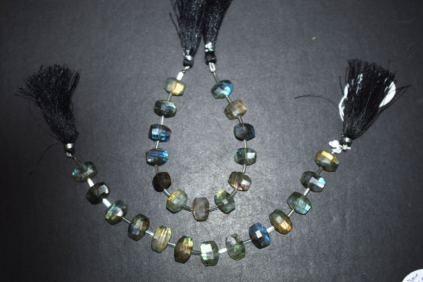 Labradorite Faceted nuggets Shape Beads , 7 Pieces In A Strand , 10 to 14 mm , 10.5 t 14.5 mm , 11 to 14 mm , 32698