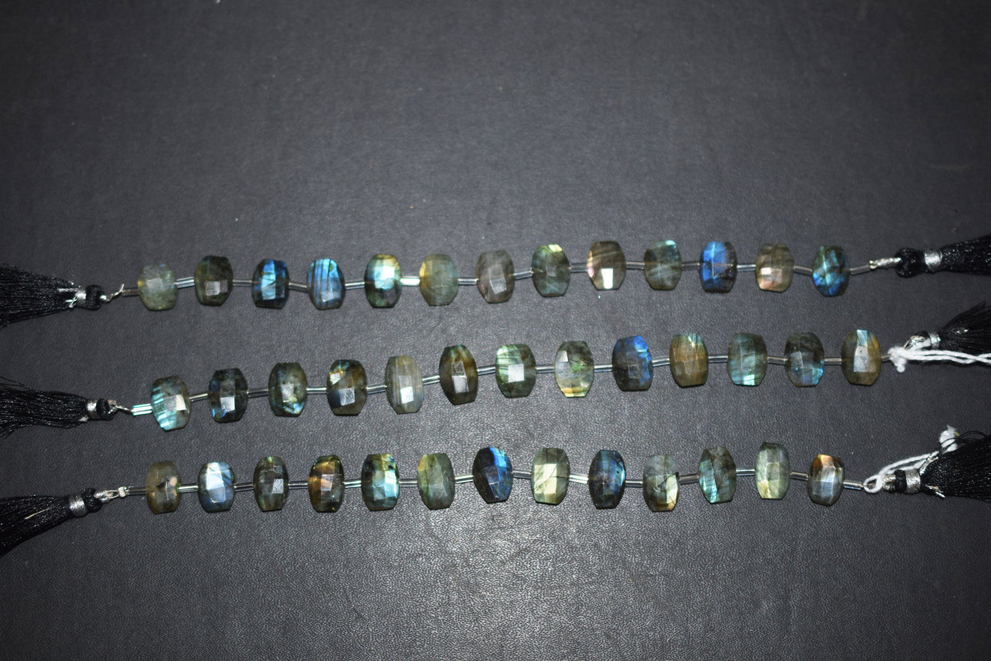Labradorite Faceted nuggets Shape Beads , 7 Pieces In A Strand , 9 to 13 mm , 10 to 12 mm , 10 to 14mm , 32699