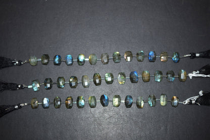 Labradorite Faceted nuggets Shape Beads , 7 Pieces In A Strand , 9 to 13 mm , 10 to 12 mm , 10 to 14mm , 32699