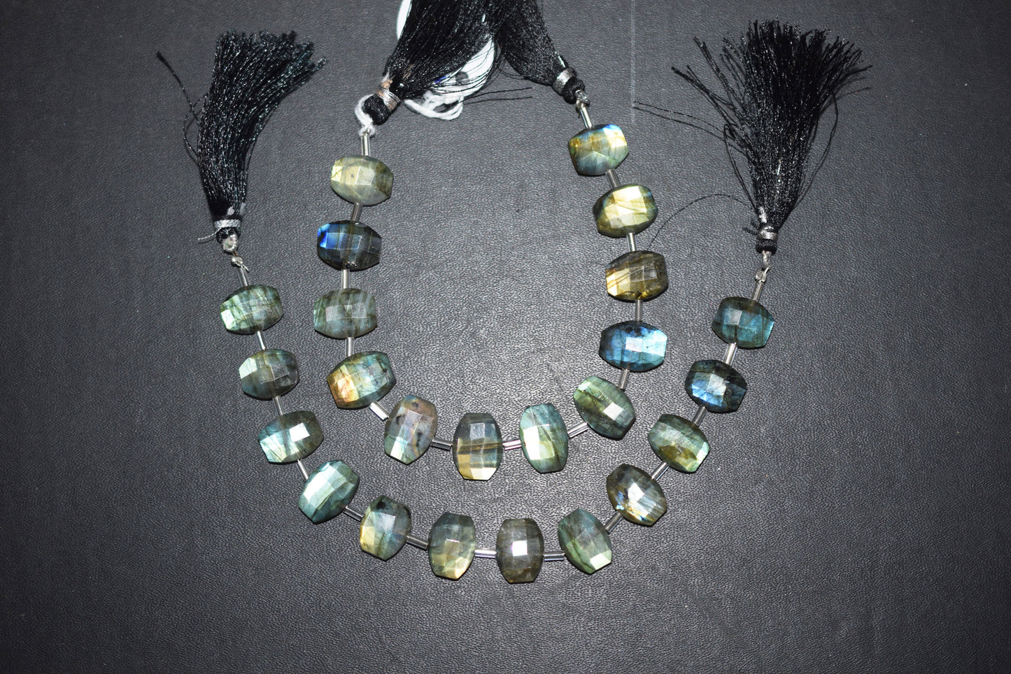 Labradorite Faceted nuggets Shape Beads , 7 Pieces In A Strand , 9 to 13 mm , 10 to 12 mm , 10 to 14mm , 32699