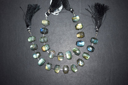 Labradorite Faceted nuggets Shape Beads , 7 Pieces In A Strand , 9 to 13 mm , 10 to 12 mm , 10 to 14mm , 32699
