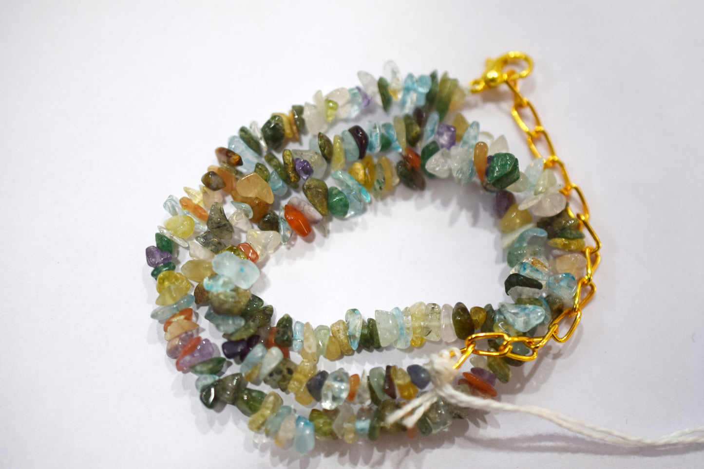 Natural GemStone Beaded Necklace, Mix Color Uncut Chips Gemstones Long Necklace, Handmade Jewelry For Her, Spiritual Alignment Necklace , 3x5 mm & 4x6 mm , 32700