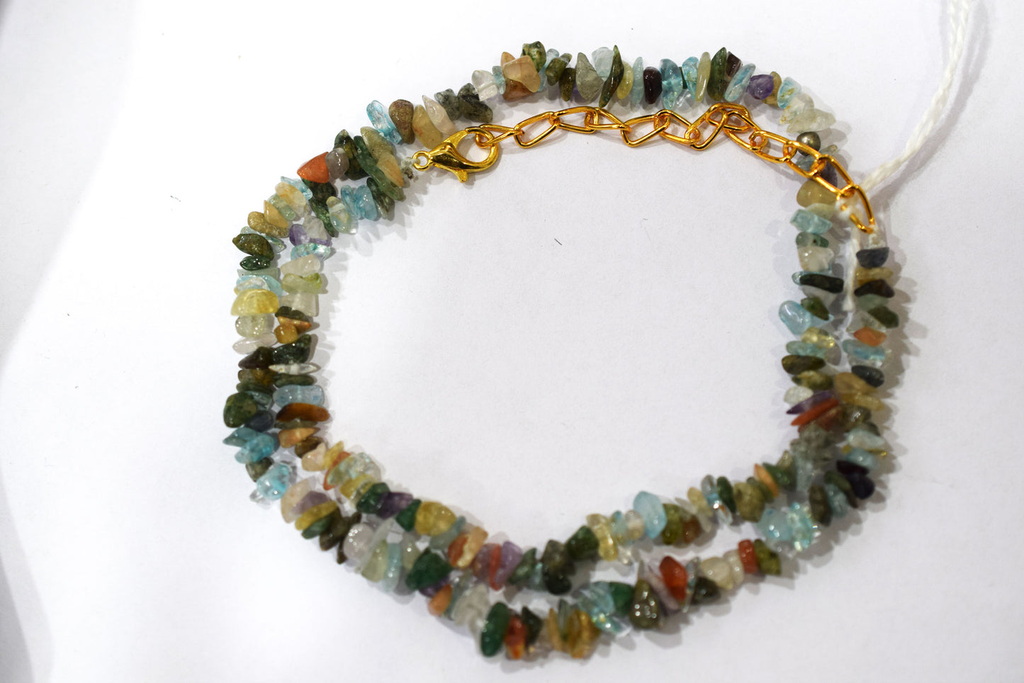 Natural GemStone Beaded Necklace, Mix Color Uncut Chips Gemstones Long Necklace, Handmade Jewelry For Her, Spiritual Alignment Necklace , 3x5 mm & 4x6 mm , 32700