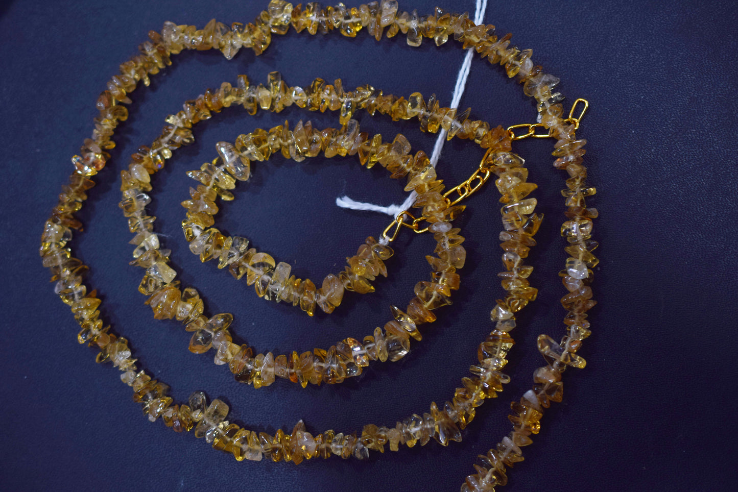 Natural Citrine chip Necklace , Gemstones chips Long Necklace , 4x6 mm and 5x8mm   , 32703