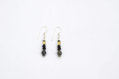 Natural Moonstone, Citrine, Smoky & Green Quartz Pendant Necklace Set with Matching Earrings, 32812
