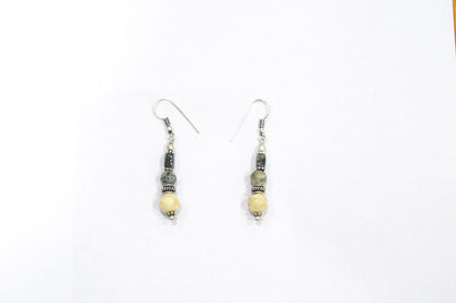 Natural Black Rutilated Quartz Multi-Strand Statement Necklace Set with Matching Drop Earrings, 32813